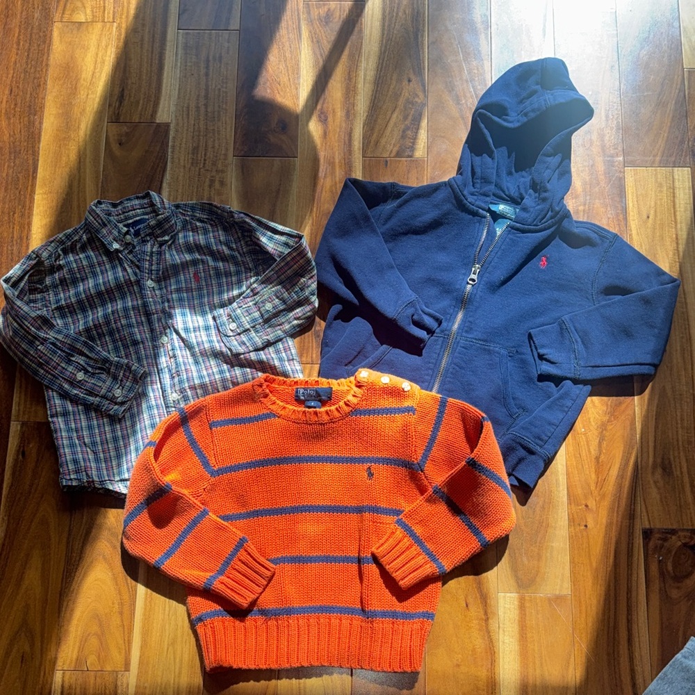 Ralph Lauren Boys Size 4 Bundle of 3 Tops.